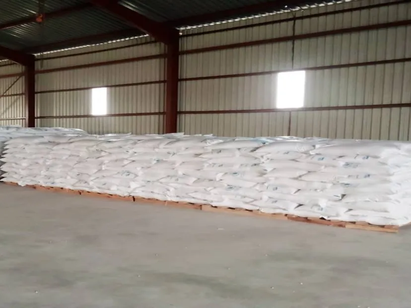 Bagged stock on pallets in a store under VSM control